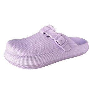 Mia Lida Lavender Rubber Adjustable Strap Flatform Slide Clog Size 9